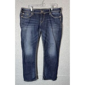 Silver Jeans Jeans Womens 26/30 Dark Wash Blue‎ Berkley Straight Stretch Denim